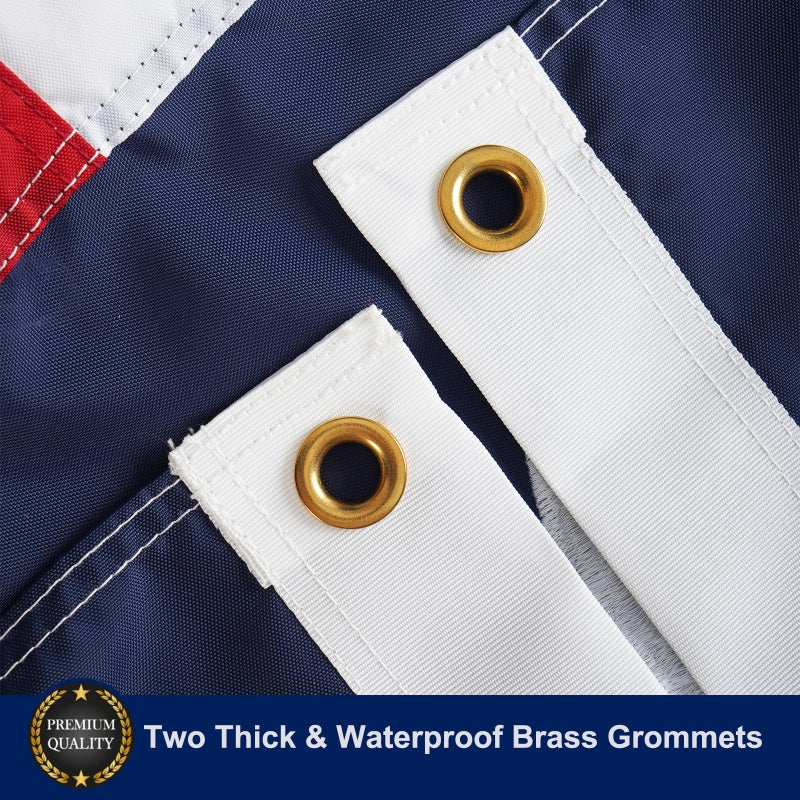 Homissor State of Texas 3x5 Feet Flag - Embroidered Sewn TX Flags Heavy Duty Outdoor Nylon Flags Vivid Color - Brass Grommets and 4 Stitch Hemming - Image 5